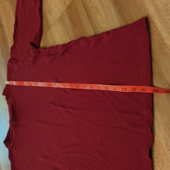 NWOT Men's Posh Peanut Bamboo Waffle Pajama Set, Maroon, Large - Picture 7 of 12